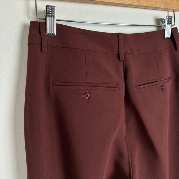 Paige Aracelli High Rise Trouser Pant Mahogany Brown Size 0 Suit Trousers NWOT - Picture 9 of 16